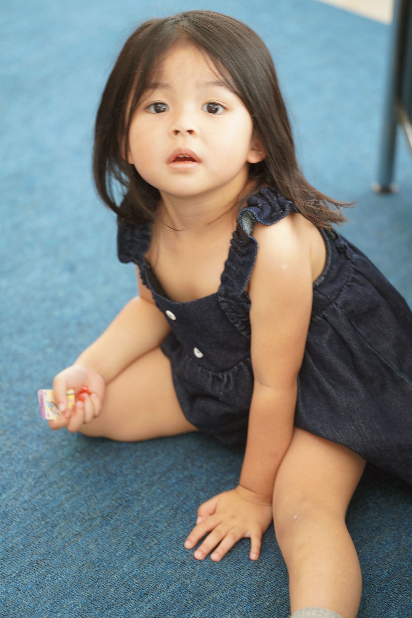 Denim Ruffle Top and Bloomer Set