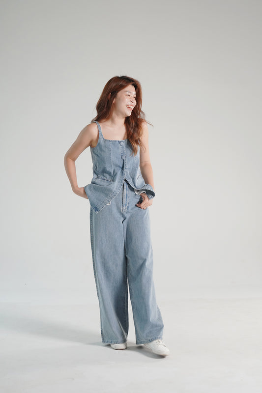 Wide Leg Denim Culottes