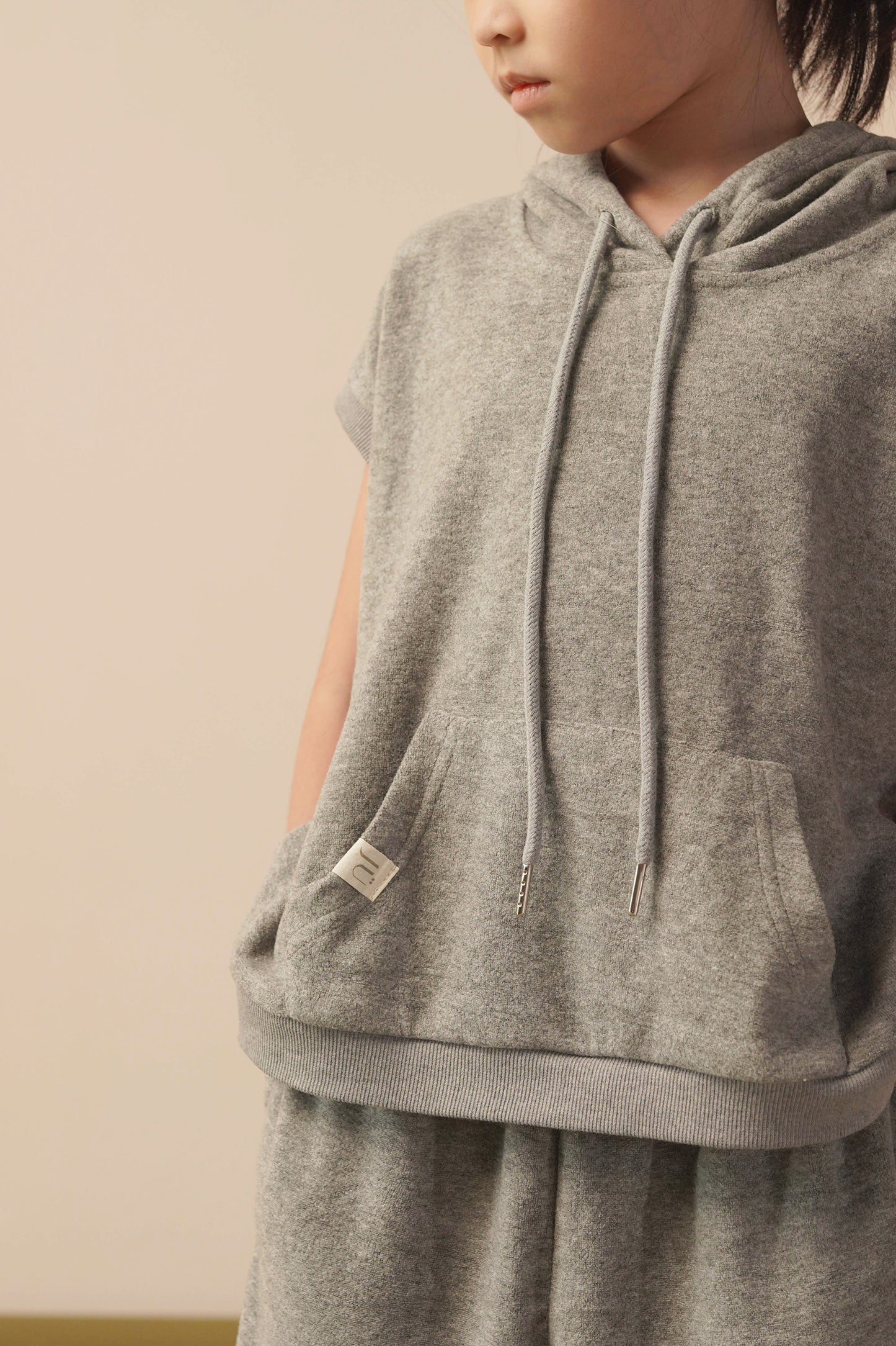 Unisex Sleeveless Hoodie (Grey)