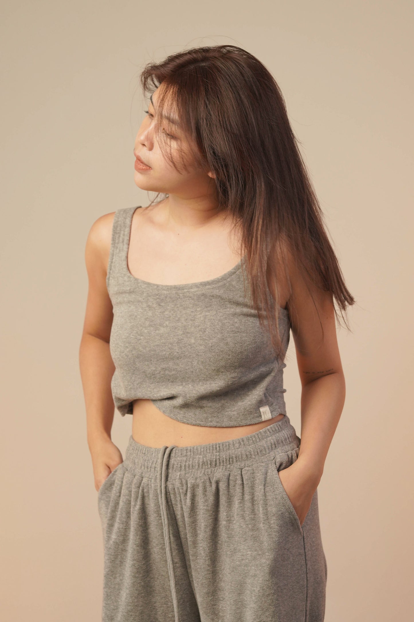 Padded Tank Top (Grey)