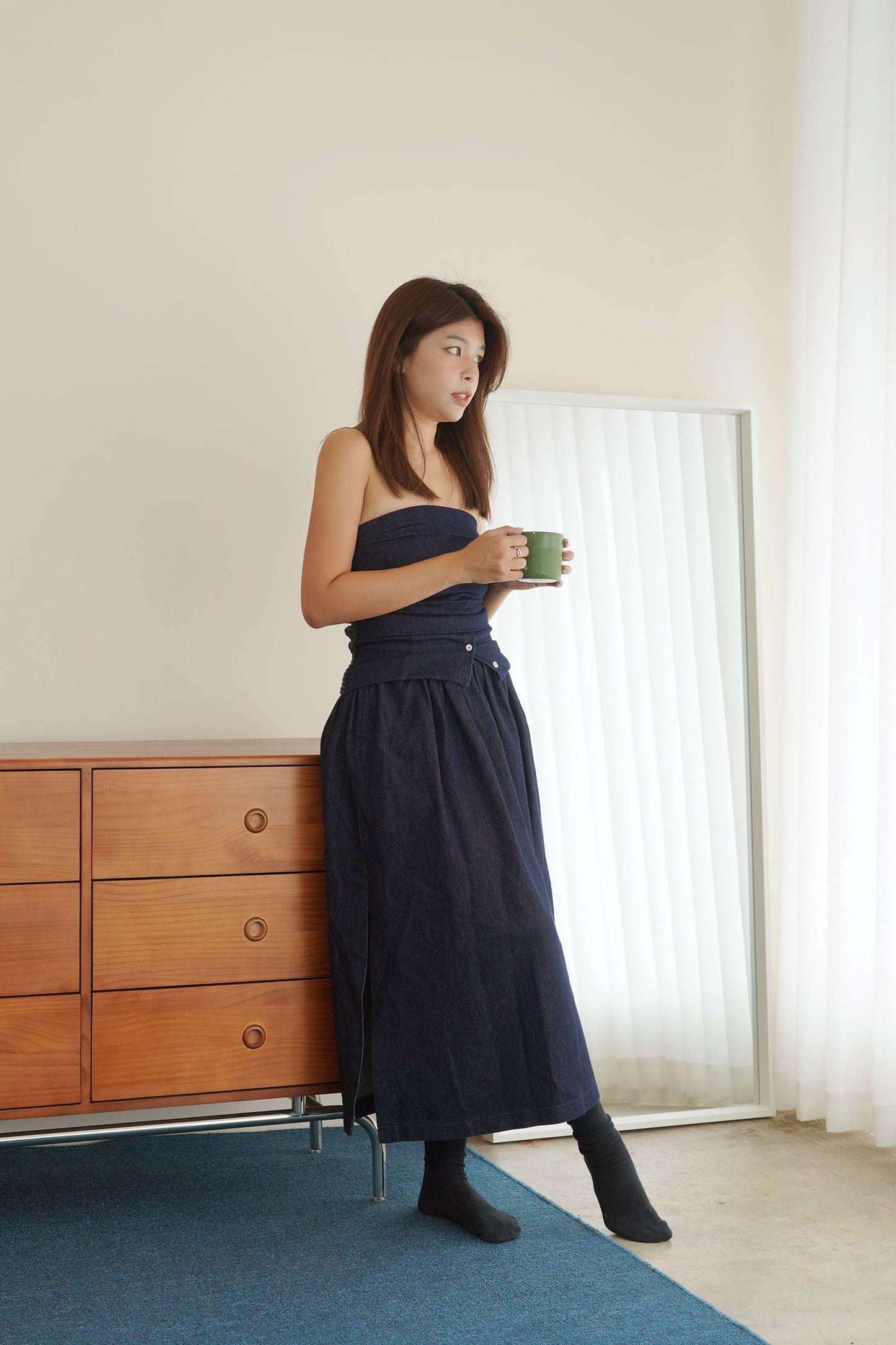 Denim Maxi Skirt