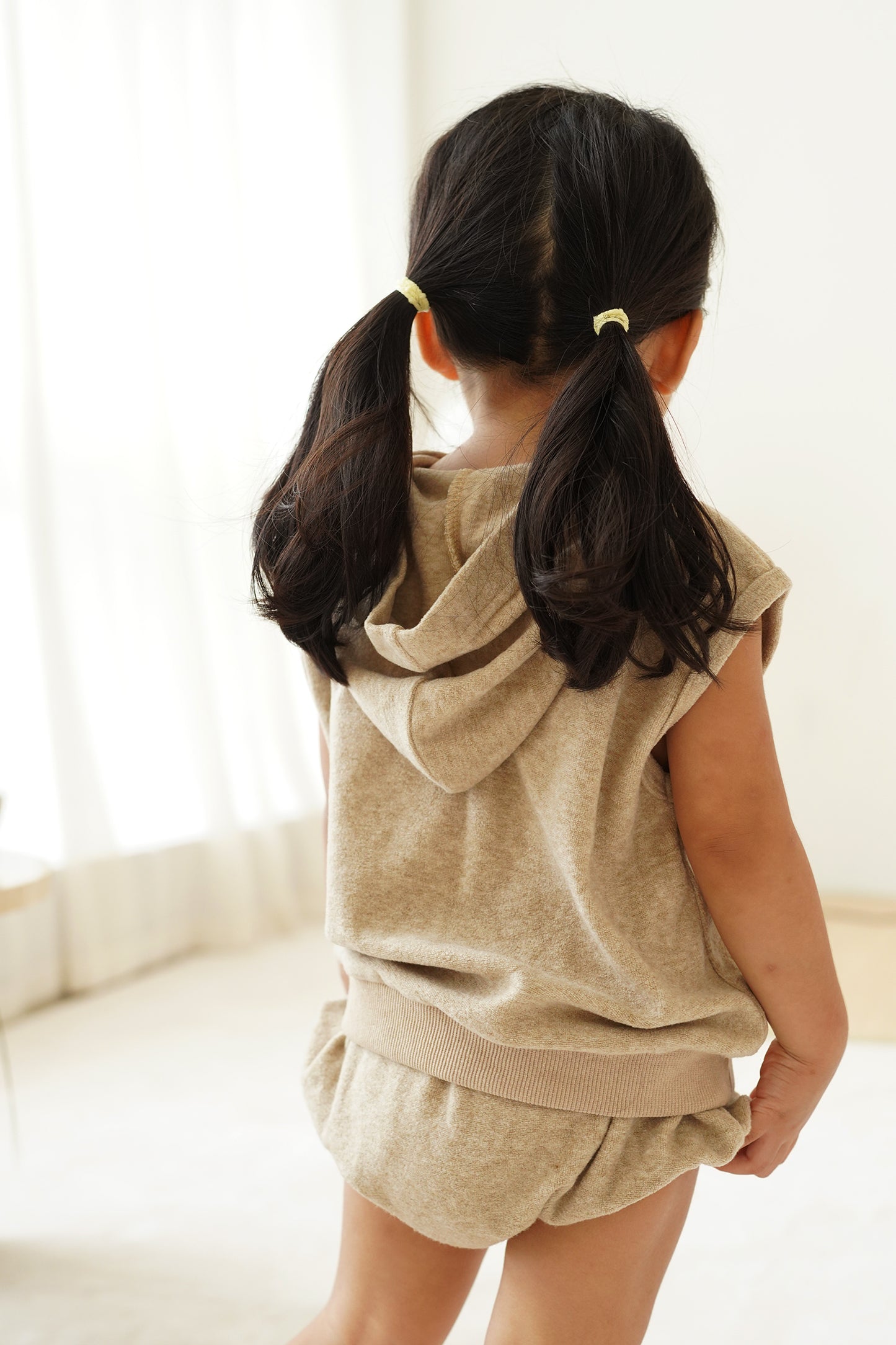 Unisex Sleeveless Hoodie with Bloomer (Neutral Oat)