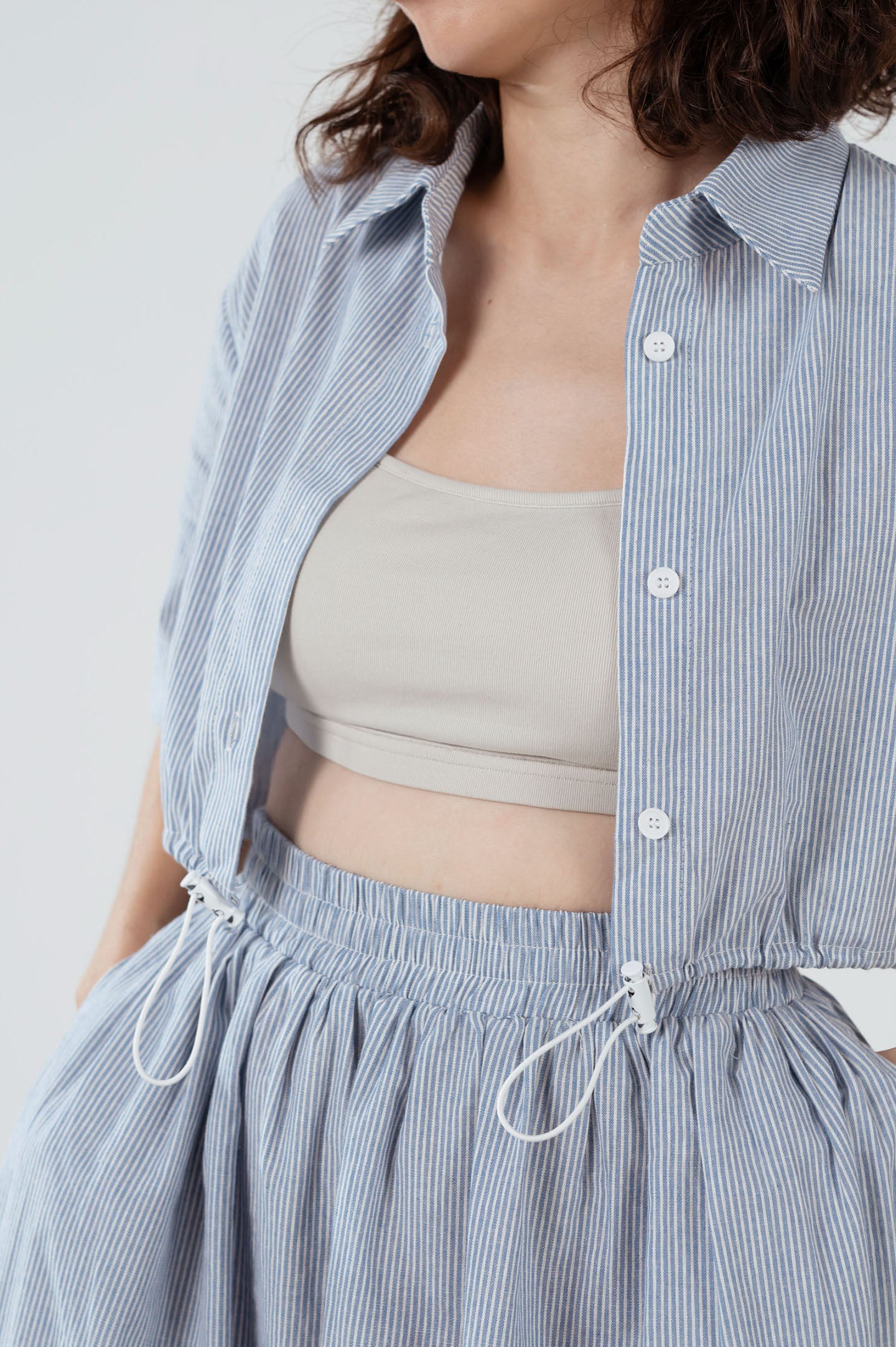 Stripe Cropped Shirt