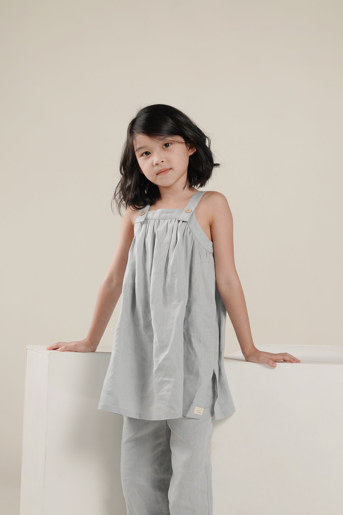 Pinafore Linen Dress