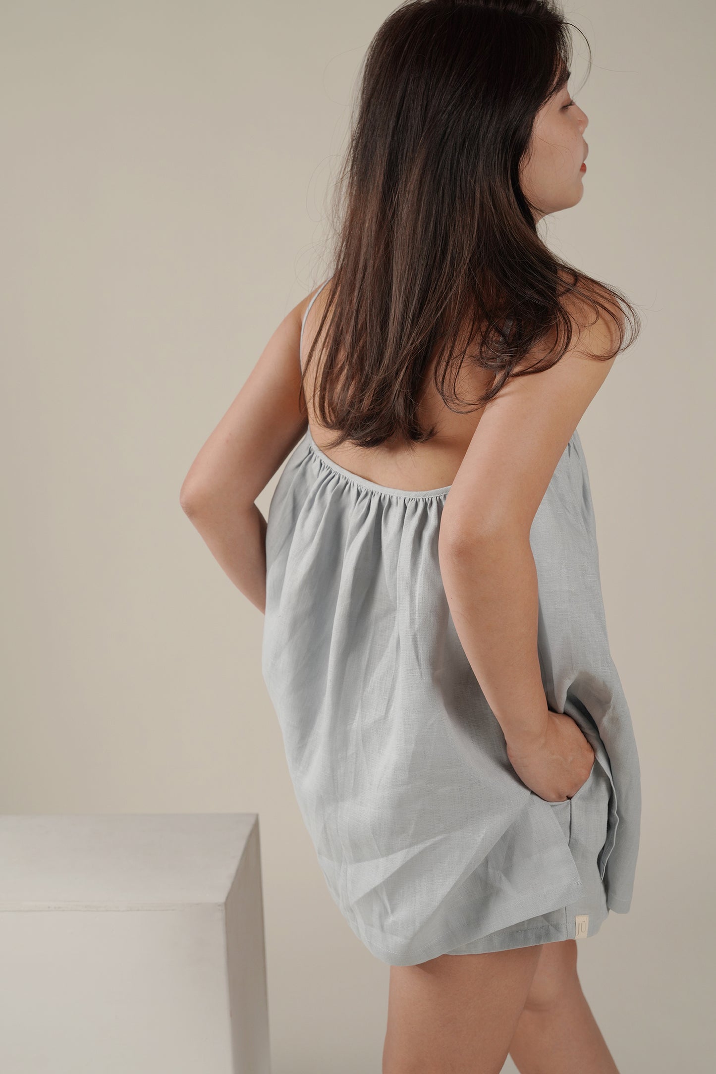 Low Back Linen Top